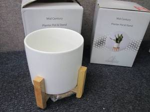 2 Mid Century Pot & Stand Sets...