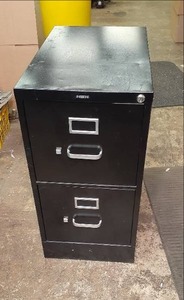 lot 4 image: HON Sturdy Metal 2 Drawer File Cabi...