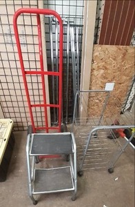 lot 59 image: Hand Truck, 2 Step Stool One Step ...