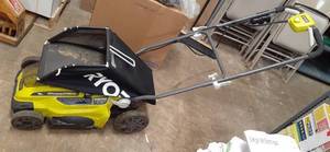 lot 61 image: BatteryElectric Ryobi Lawnmower...