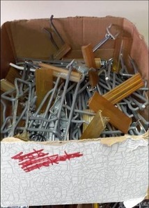 lot 68 image: Retail Display Pegboard Hooks With Tags See Photos