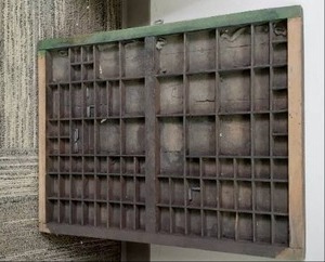 lot 107 image: Vintage Printers Box, Letter Tray W...