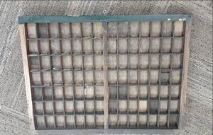 lot 108 image: Vintage Printers Box, Letter Tray W...