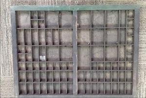 lot 115 image: Vintage Printers Box, Letter Tray W...