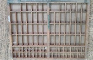 lot 116 image: Vintage Printers Box, Letter Tray W...
