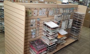 lot 146 image: Double Sided 2 Section Slatwall Dis...