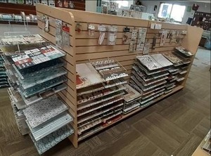 lot 147 image: Double Sided 2 Section Slatwall Dis...