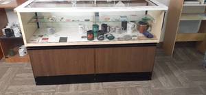 lot 166 image: Sales Display Counter With Glass To...