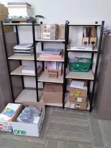lot 174 image: 3 Section Shelving Unit 58 x 20.5...