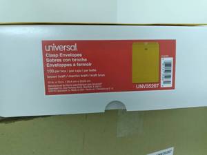lot 253 image: Case of 5 Boxes of 100Ea. Universa...