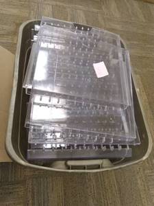 lot 265 image: Display Dynamics 12 x 12 Clear Plastic Pegboard Display Shelf (25 pcs)