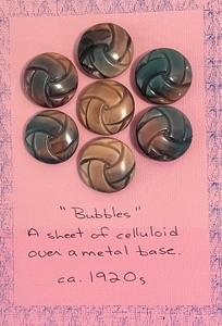 Wonderful Variety of Paste Jewel Vintage Buttons & Celluloid Buttons