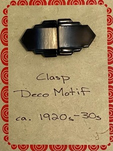 Vintage Art Deco Clasp, Celluloid Slides and Porcelain Buttons