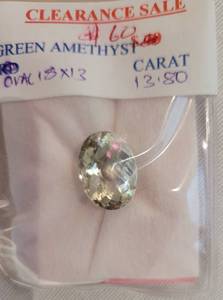 Green Amethyst Oval Pendant