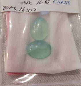 Set of Chalcedony and Larimar Pendants
