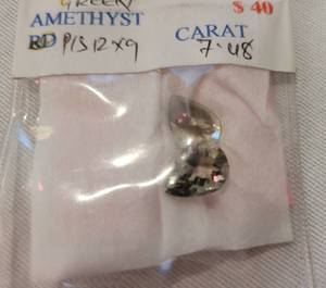 Set of Green Amethyst Pendants