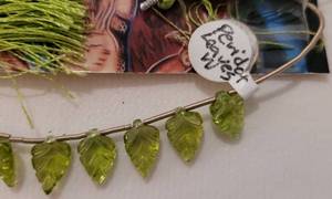 Peridot Leaf Shaped Beads.