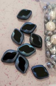 Collection of  Czech Peacock Beads & More