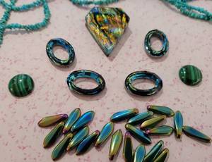 Collection of Bead Strands, Beads & a Stunning Pendant