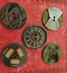 Celluloid Wafer Overlay Buttons