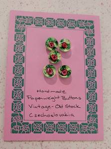 Wonderful Czechoslovakian Paperweight Buttons