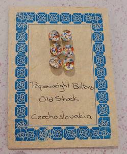 Wonderful Czechoslovakian Paperweight Buttons