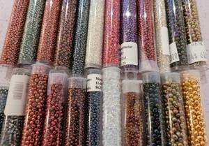 23 Vials of Micro Beads in a Variety of Sizes & Colors
