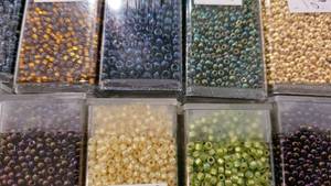 14 Vials of Micro Beads in a Variety of Sizes & Hues