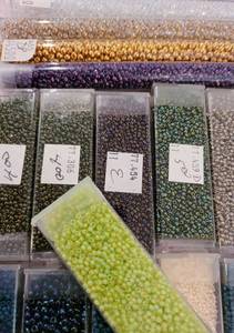 17 Vials of Micro Beads in a Variety of Sizes & Colors