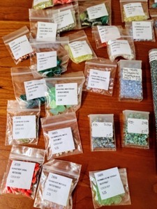 Assorted Tubes and Bags of Beads
