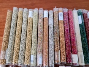 Colorful Tubes of Seed Beads