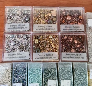 Assorted Containers of Beads