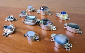 Sterling Silver and Gemstone and Crystal Jewelry Clasps