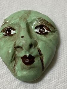 Handcrafted Face Figurine by Lins Art