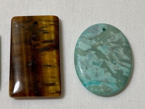 (4) Stone Bead Pendants