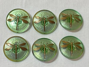 (6) Czech Republic  Dragon Fly Motif Buttons