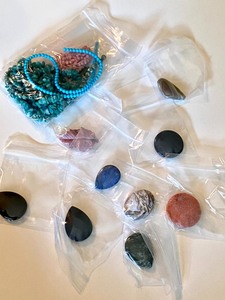 Agate Beads, Rhodochrosite Carved Leaf Pendant & More