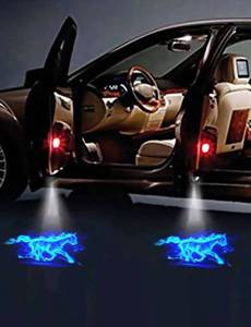 lot 17 image: 2pcs Horse Pattern Car Door Warning Light