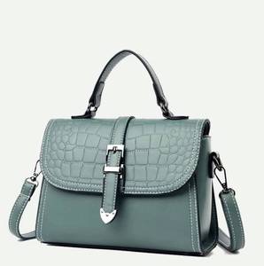 lot 4 image: Buckle Detail Textured Flap Square Bag