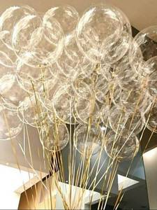 lot 23 image: 10 Inch Clear Balloon 20pcs With Balloon Rope 2rolls