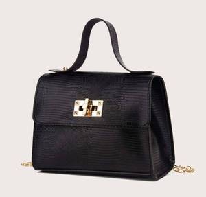 lot 22 image: Faux Lizard Leather Chain Crossbody Bag