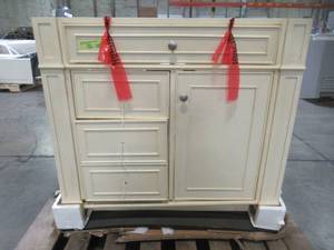 lot 305 image: James Martin Vanities Bristol 36 in. W Single Vanity Cabinet Only in Vintage Vanilla 157-V36-VV