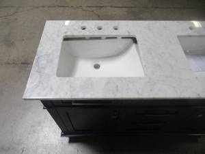 lot 314 image: Legion Furniture 54 in. W x 22 in. D Vanity in Blue with Marble Vanity Top WLF2254-B