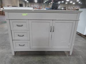 lot 342 image: Home Decorators Collection Ashburn 49 in. W x 22 in. D Bath Vanity in Grey ASGRA4821DLCART