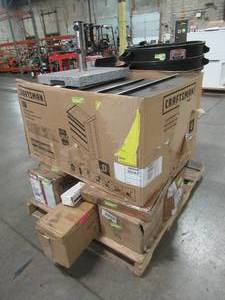lot 133 image: WHOLESALE MIXED PALLET OF MISCELLANEOUS GARBAGE CANS, FURNITURE AND MORE