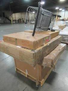 lot 134 image: WHOLESALE MIXED PALLET OF MISCELLANEOUS EASY STEP CART, FURNITURE AND MORE
