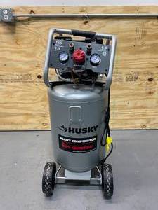 lot 12 image: HUSKY 20 Gal. Vertical Electric-Powered Silent Air Compressor