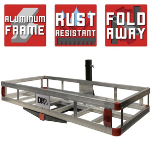 lot 18 image: DK2 500 lb. Capacity 50 in. x 24 in. Aluminum Hitch Cargo Carrier for 2 in. Receiver