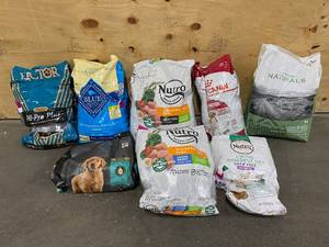 lot 65 image: Lot of 8-  Various Brands Dog Food