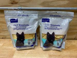 lot 69 image: C.E.T. Lot of 2-  Enzymatic Oral Hygiene Chews for Dogs, 11-25 pounds, 30 count per bag